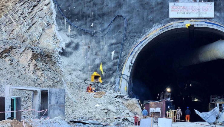 Tünelde mahsur kalan 41 çalışandan birinci manzaralar