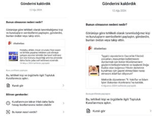 Instagram, Diyanet’in 2 paylaşımını kaldırdı