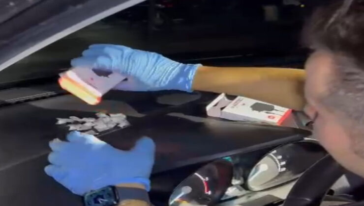 Beşiktaş’ta arama yapılan aracın teyp kısmından uyuşturucu çıktı