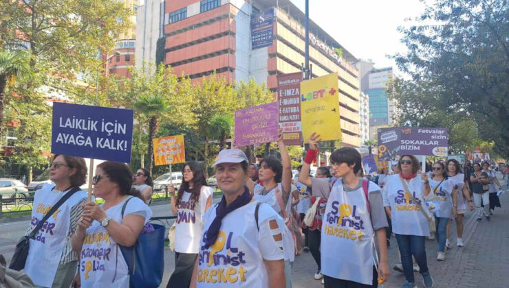 SOL Feminist Hareket Bursa’da miting düzenledi