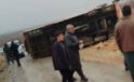Antep’te arabayla çarpışan halk otobüsü devrildi: 5 yaralı